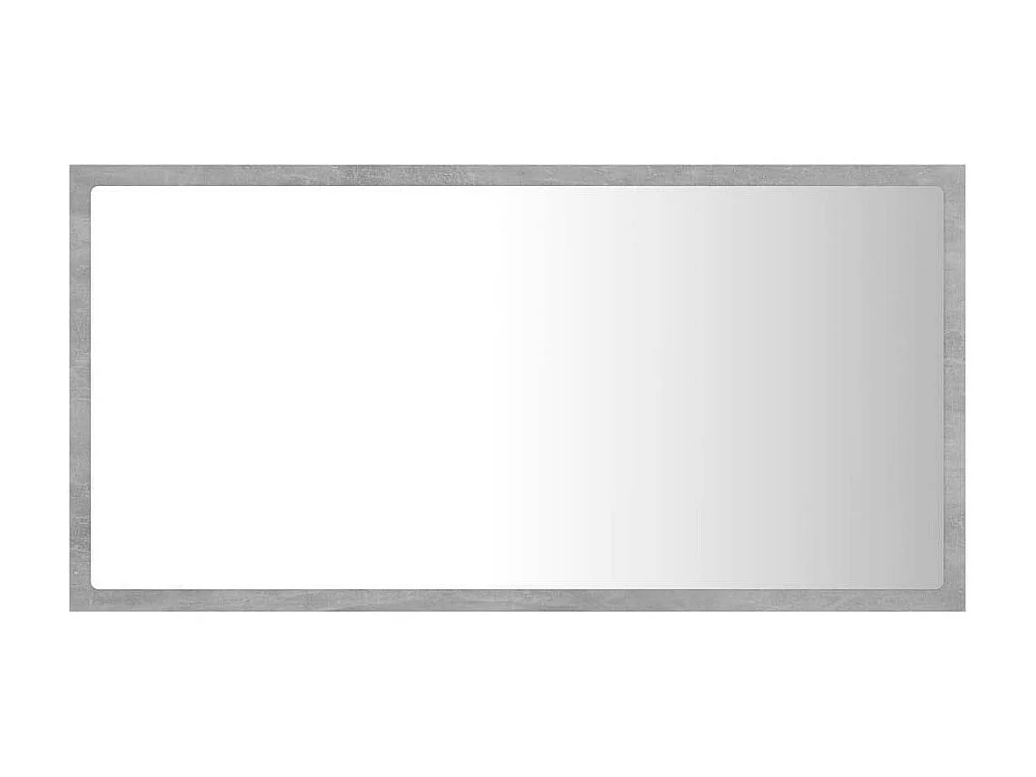 Miroir à LED de salle de bain Gris béton 80x8,5x37
