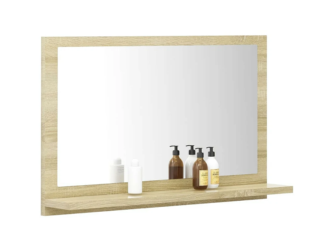 Miroir de salle de bain Chêne sonoma 60x10,5x37