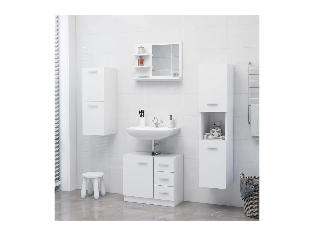 Miroir de salle de bain Blanc 60x10,5x45