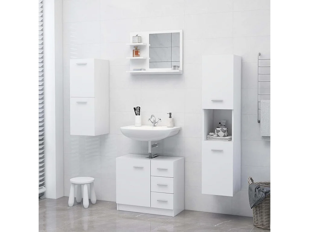 Miroir de salle de bain Blanc 60x10,5x45