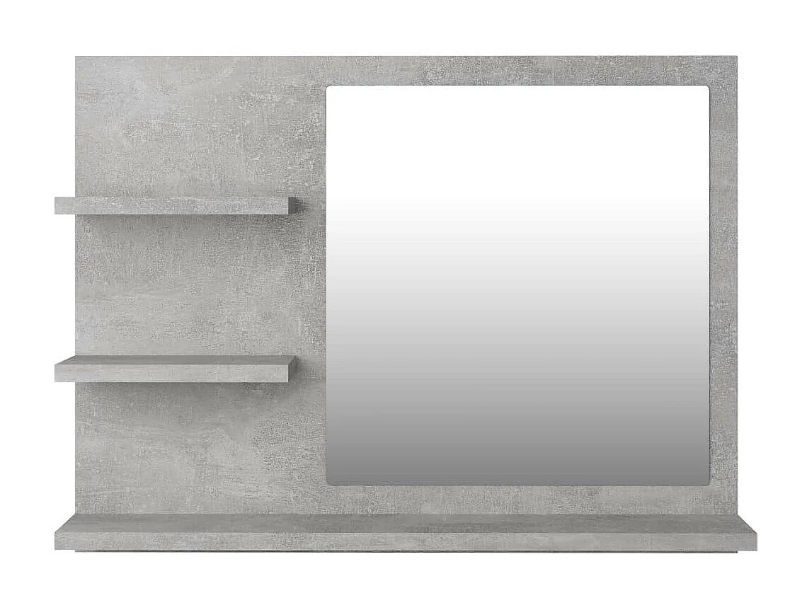 Miroir de salle de bain Gris béton 60x10,5x45