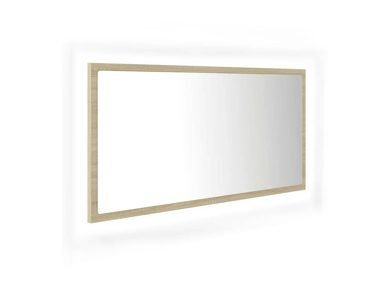 Miroir LED de salle de bain Chêne sonoma 90x8,5x37