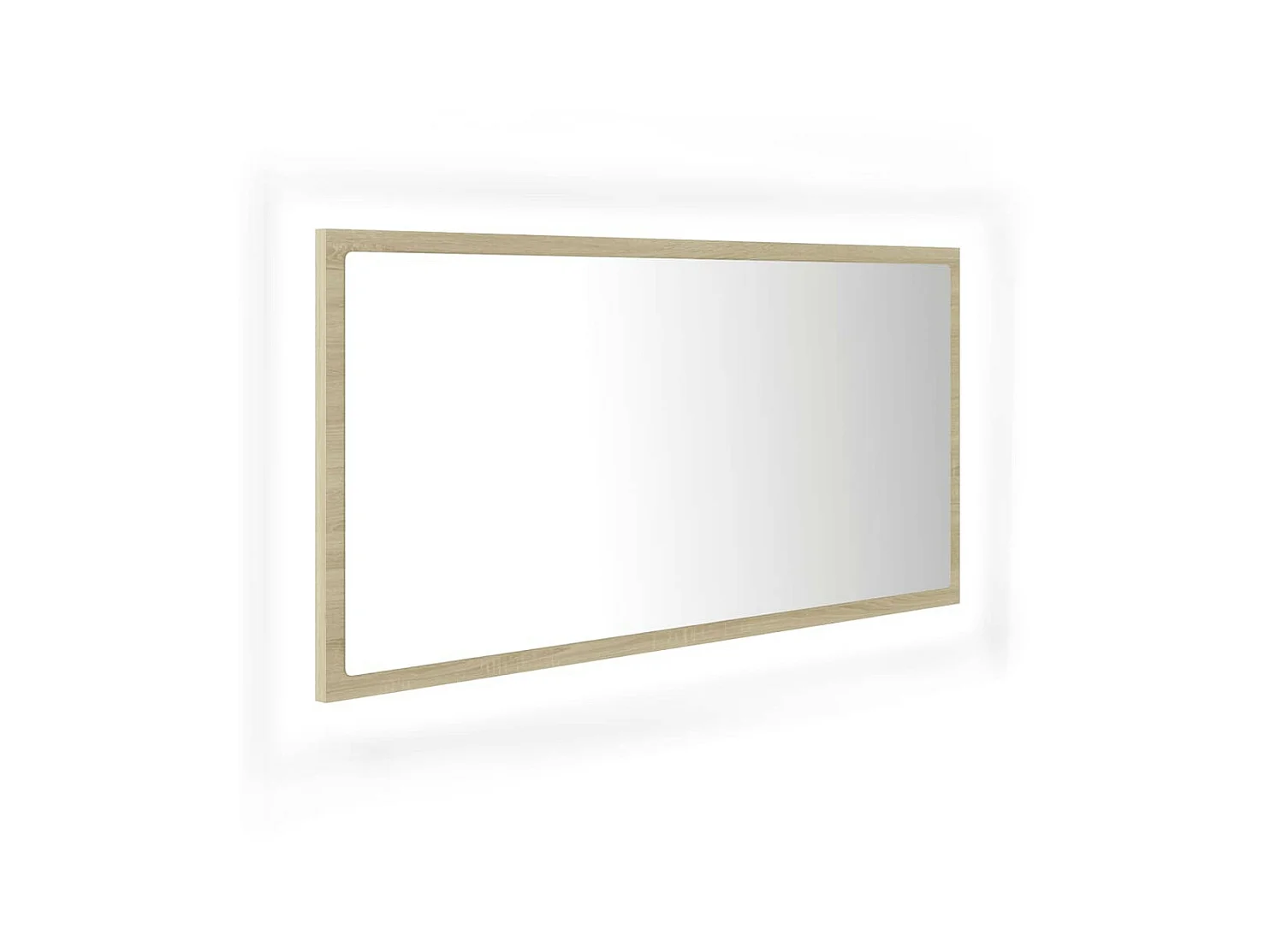 Miroir LED de salle de bain Chêne sonoma 90x8,5x37