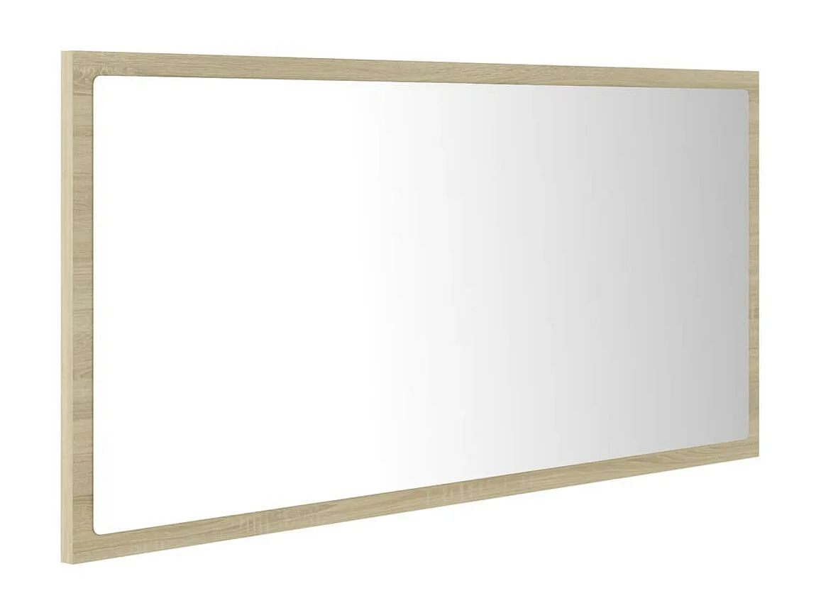Miroir LED de salle de bain Chêne sonoma 90x8,5x37