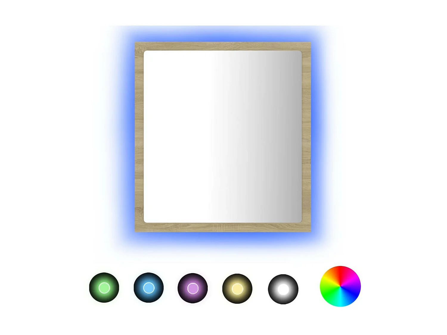 Miroir LED de salle de bain Chêne sonoma 40x8,5x37