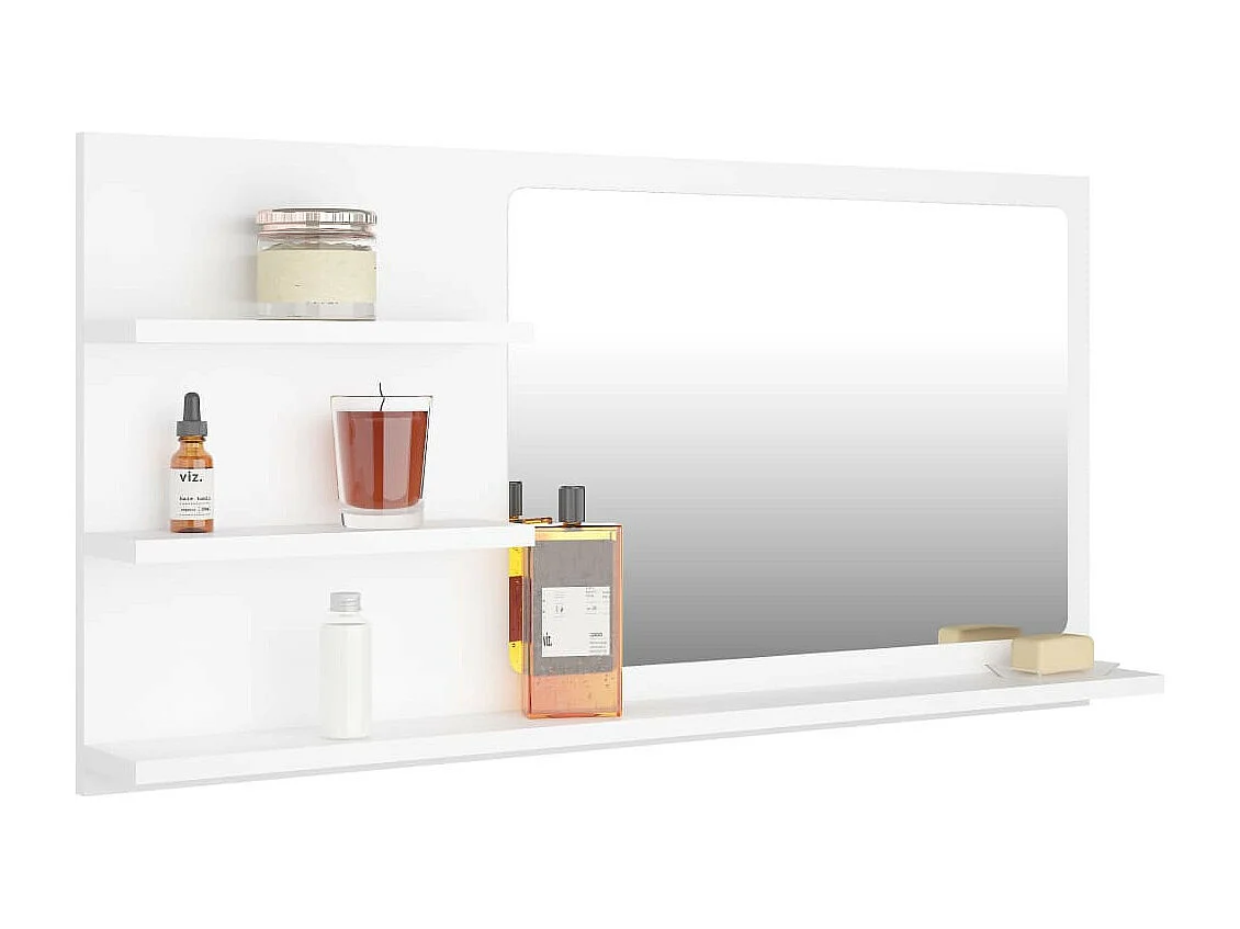 Miroir de salle de bain Blanc 90x10,5x45