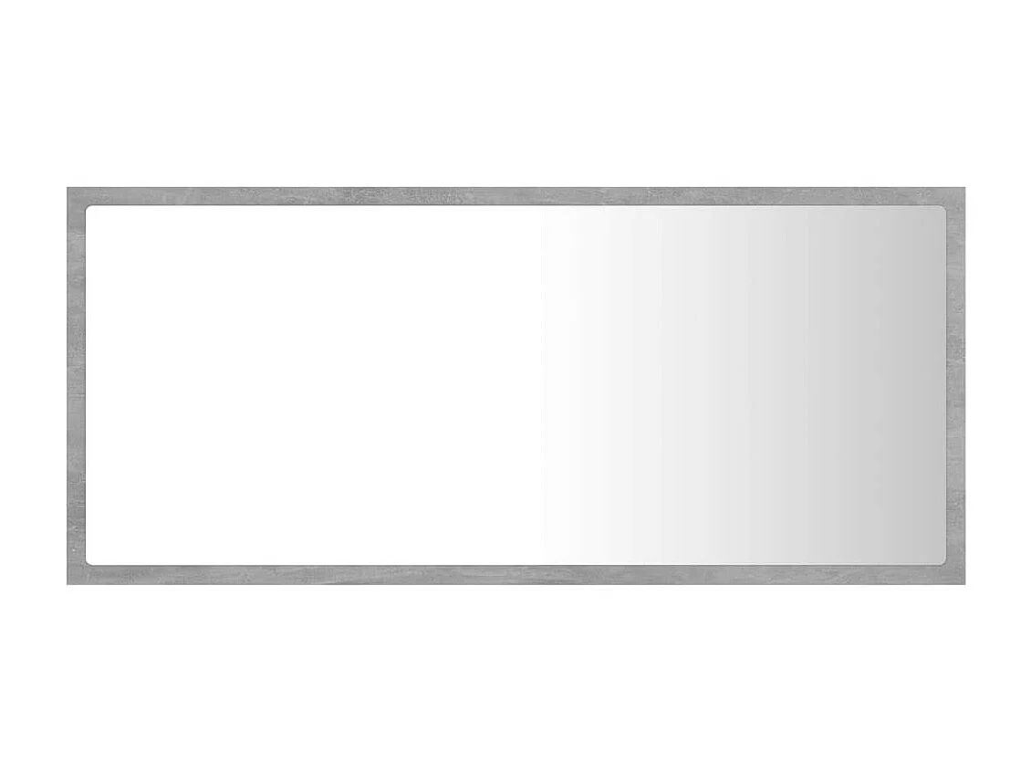 Miroir à LED de salle de bain Gris béton 90x8,5x37