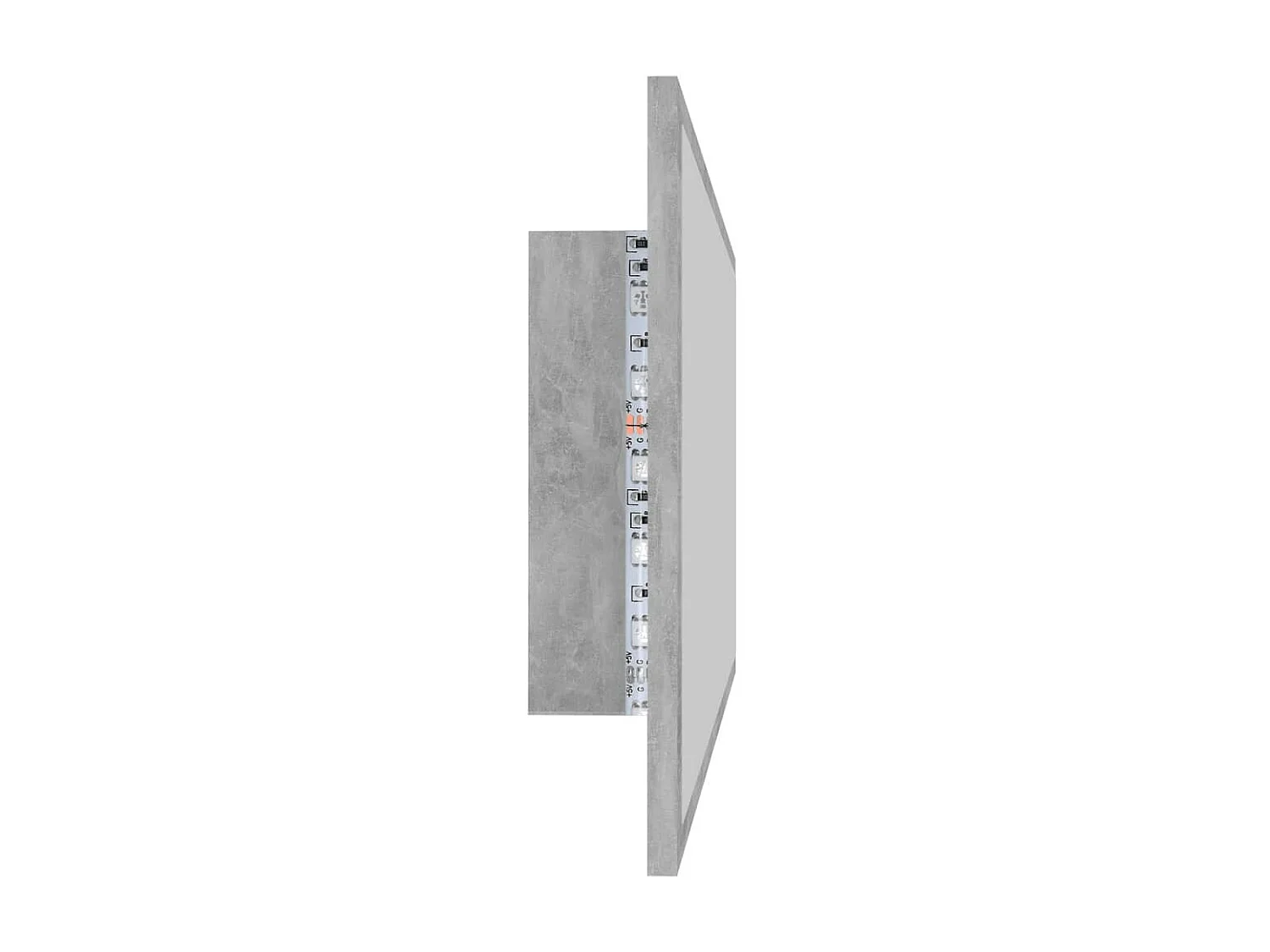 Miroir à LED de salle de bain Gris béton 90x8,5x37