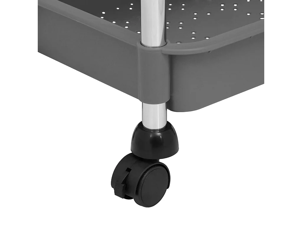 Chariot de cuisine 5 niveaux Gris 40x22x116 Fer et ABS