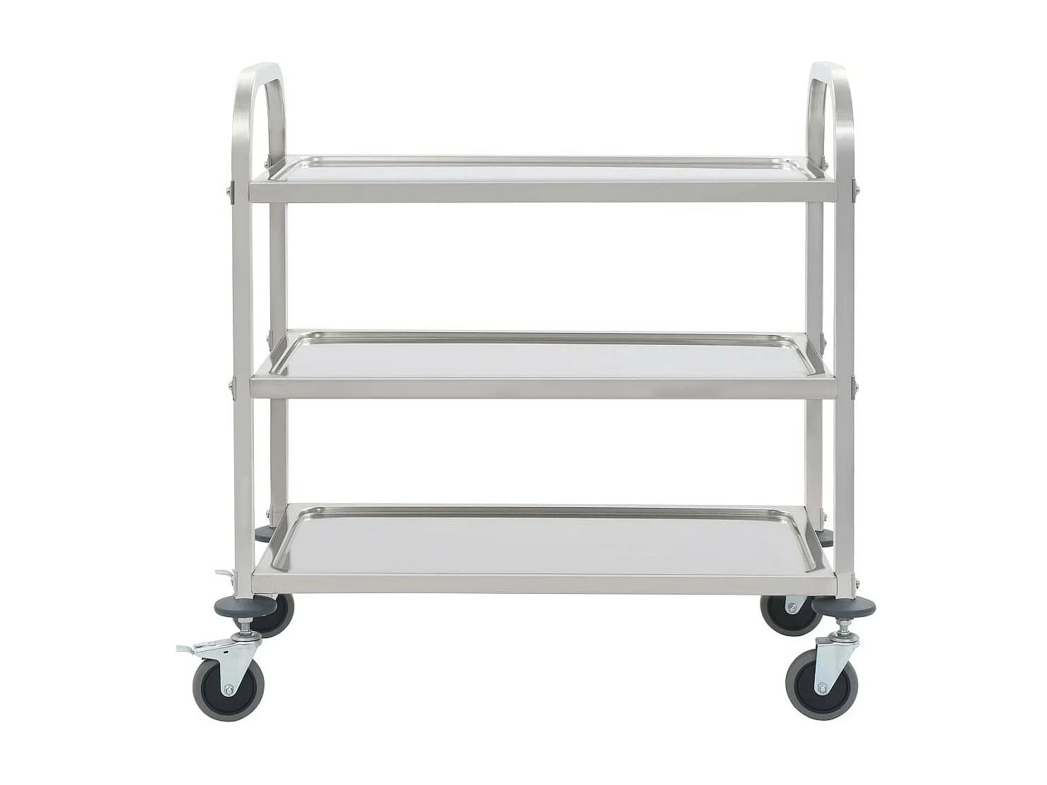 Chariot de cuisine à 3 niveaux 107x55x90 Acier inoxydable