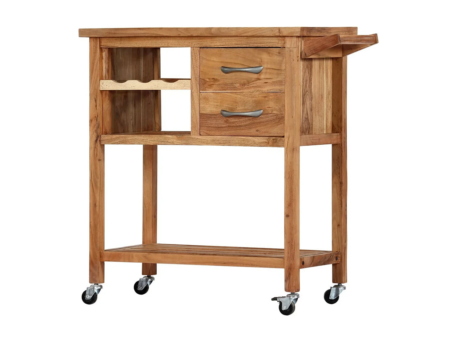 Chariot de cuisine 80x45x91 Bois d'acacia massif