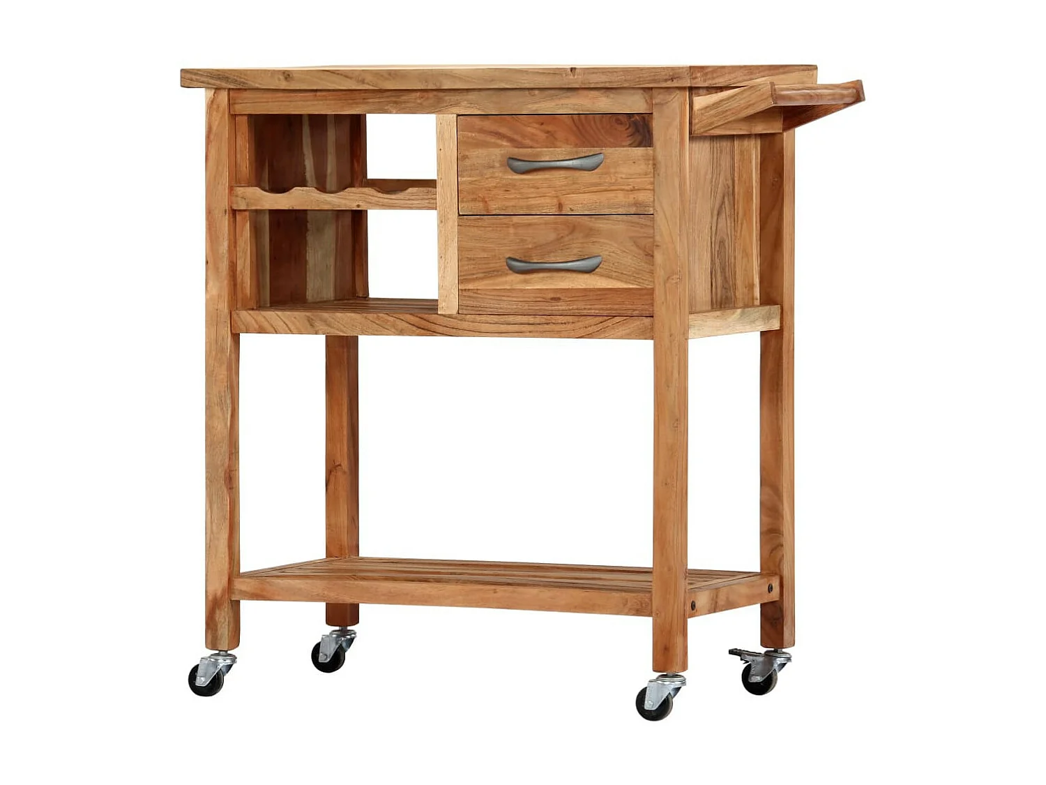 Chariot de cuisine 80x45x91 Bois d'acacia massif