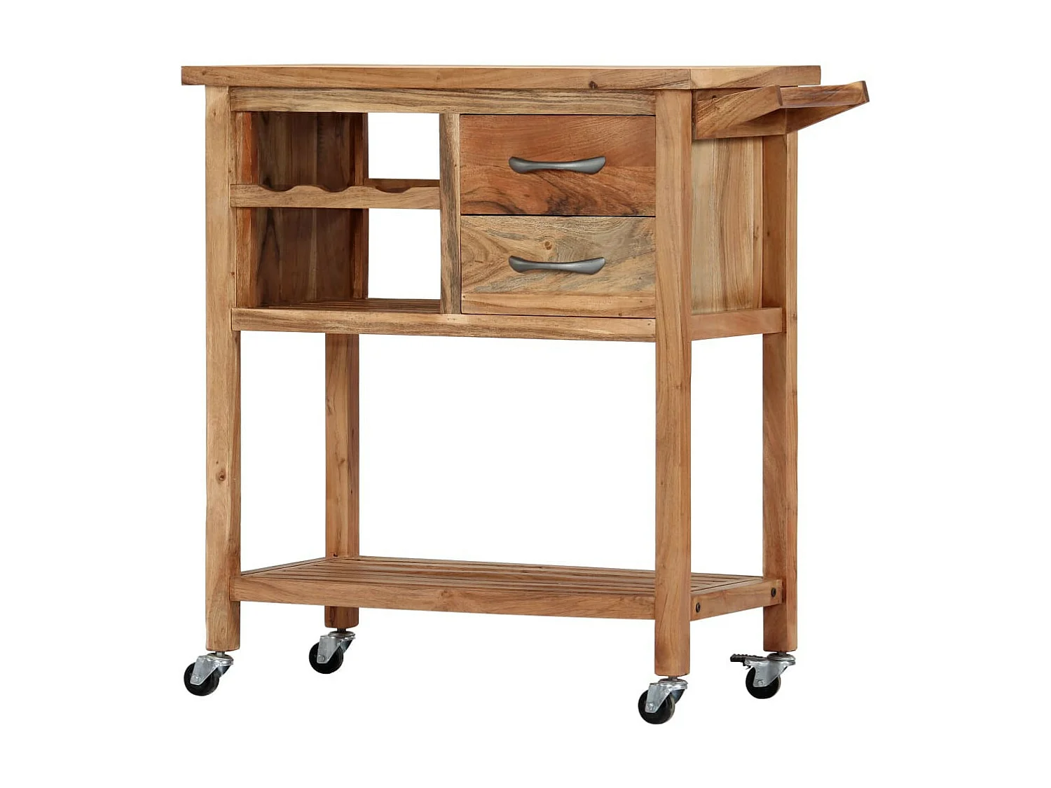 Chariot de cuisine 80x45x91 Bois d'acacia massif