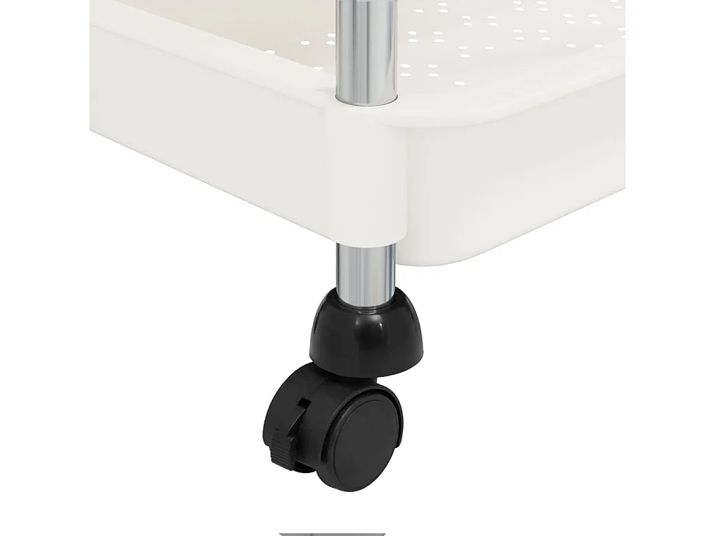 Chariot de cuisine 5 niveaux Blanc 40x22x116 Fer et ABS