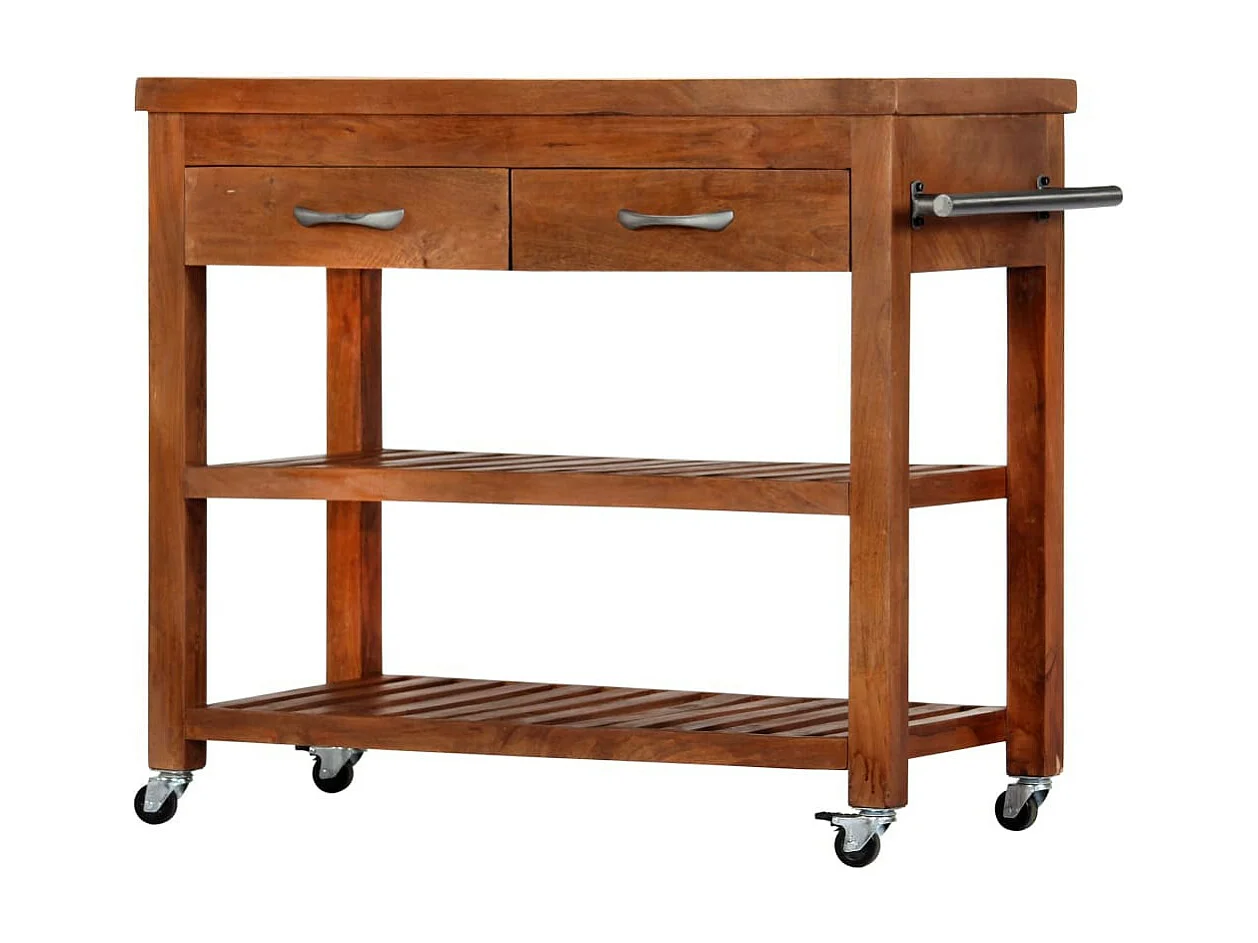 Chariot de cuisine 100x48x89 Bois d'acacia massif
