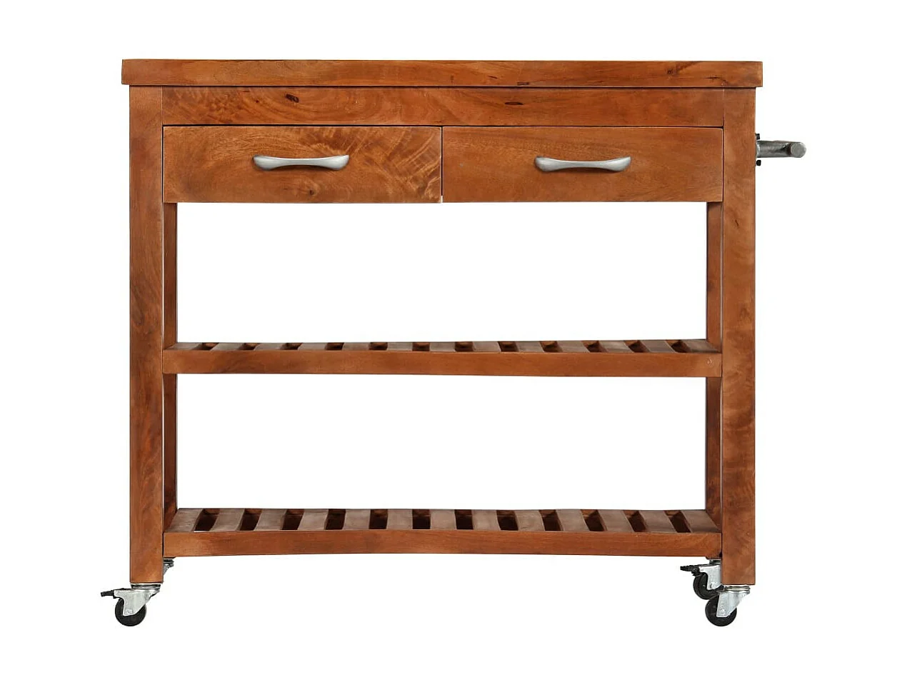 Chariot de cuisine 100x48x89 Bois d'acacia massif