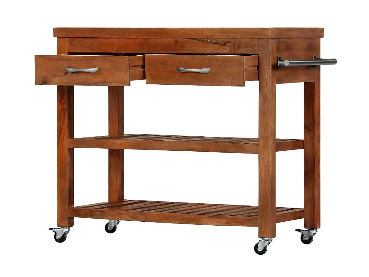 Chariot de cuisine 100x48x89 Bois d'acacia massif
