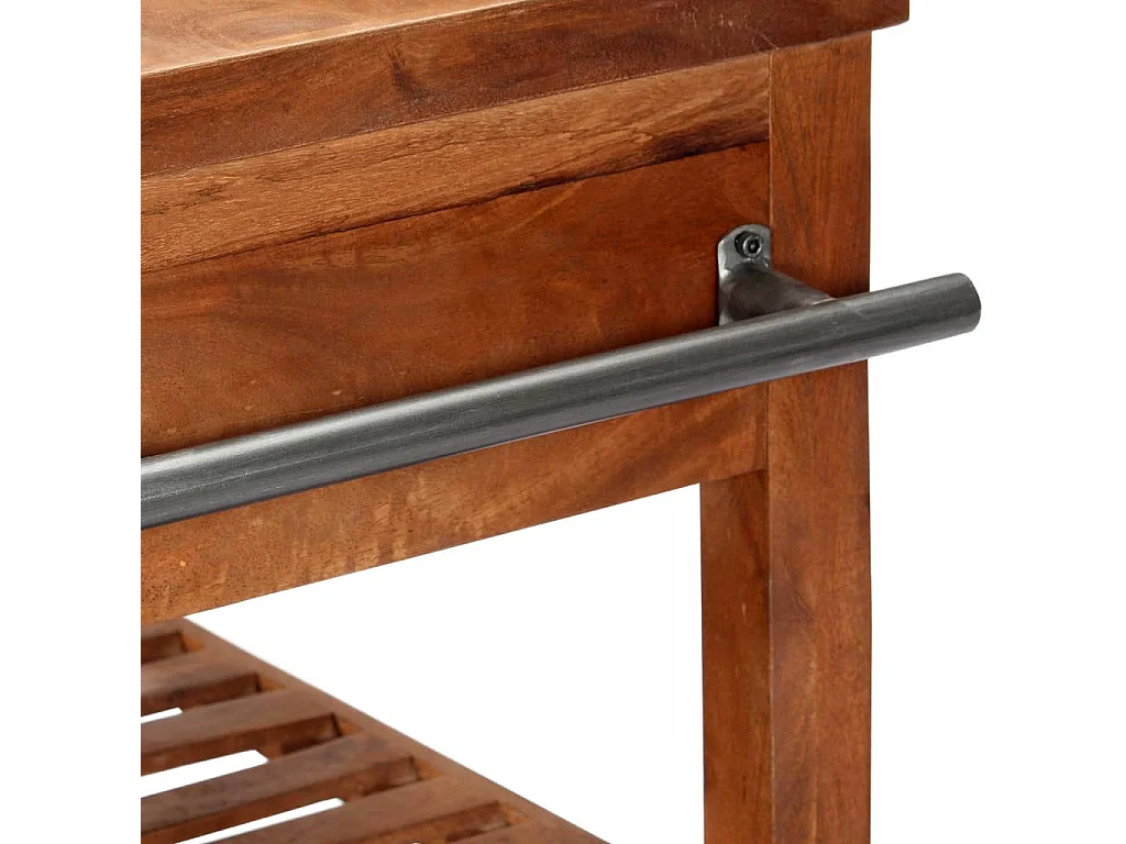 Chariot de cuisine 100x48x89 Bois d'acacia massif