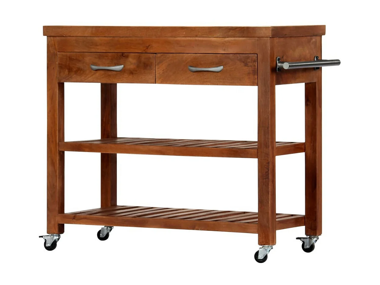 Chariot de cuisine 100x48x89 Bois d'acacia massif