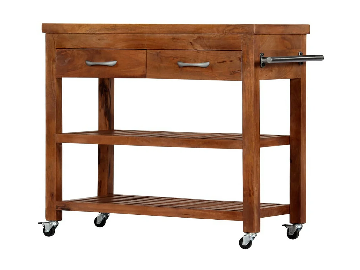 Chariot de cuisine 100x48x89 Bois d'acacia massif