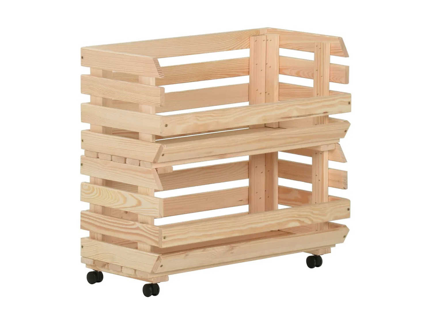 Chariot à légumes 57x30x80 Bois de pin solide