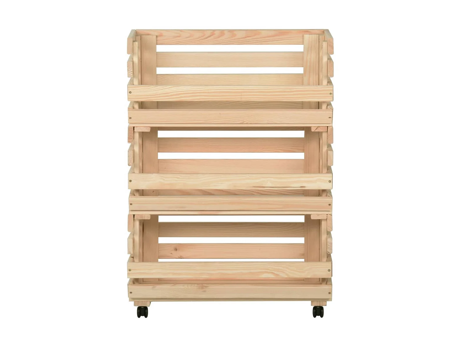 Chariot à légumes 57x30x80 Bois de pin solide