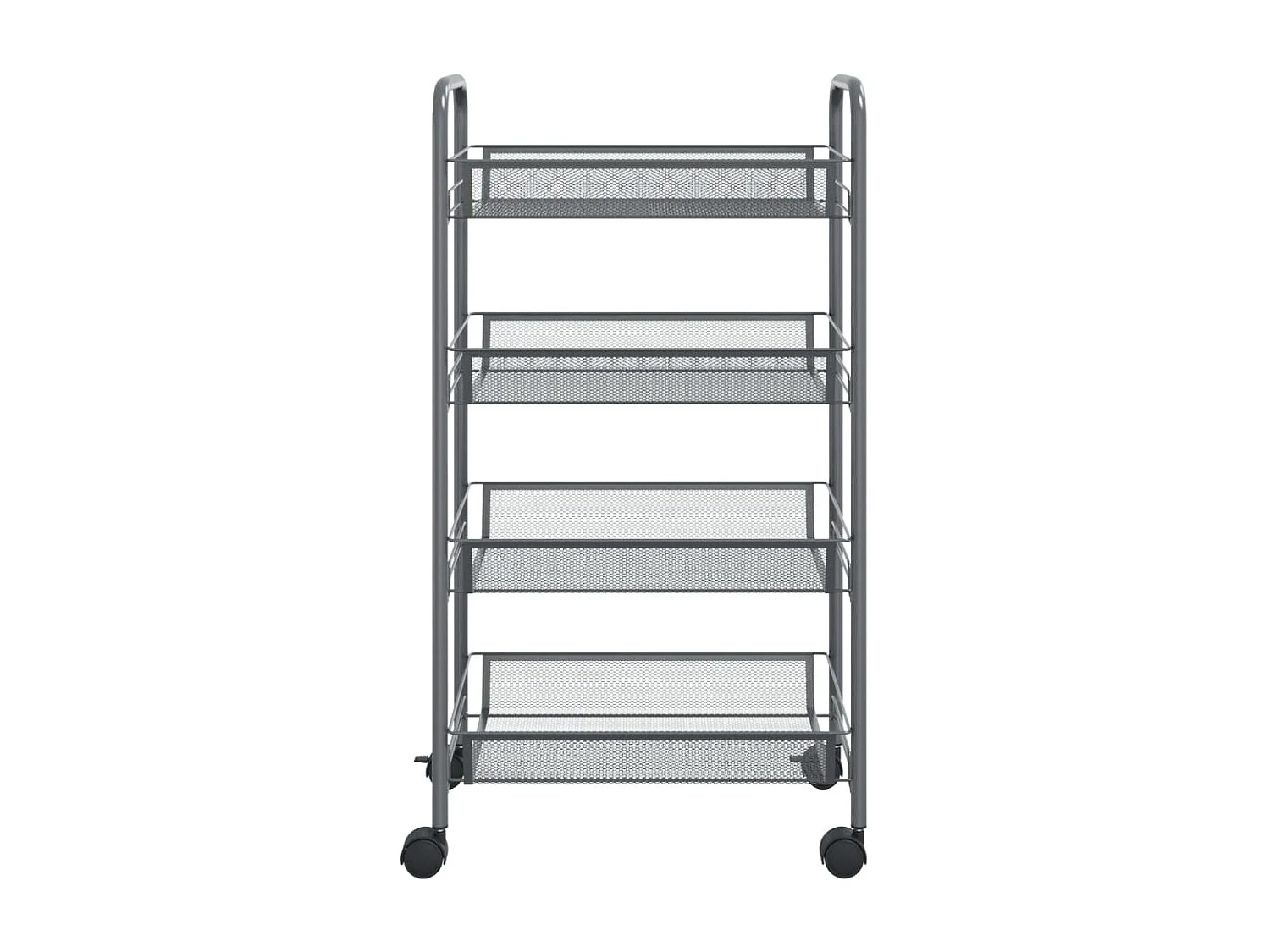 Chariot de cuisine à 4 niveaux Gris 46x26x85 Fer