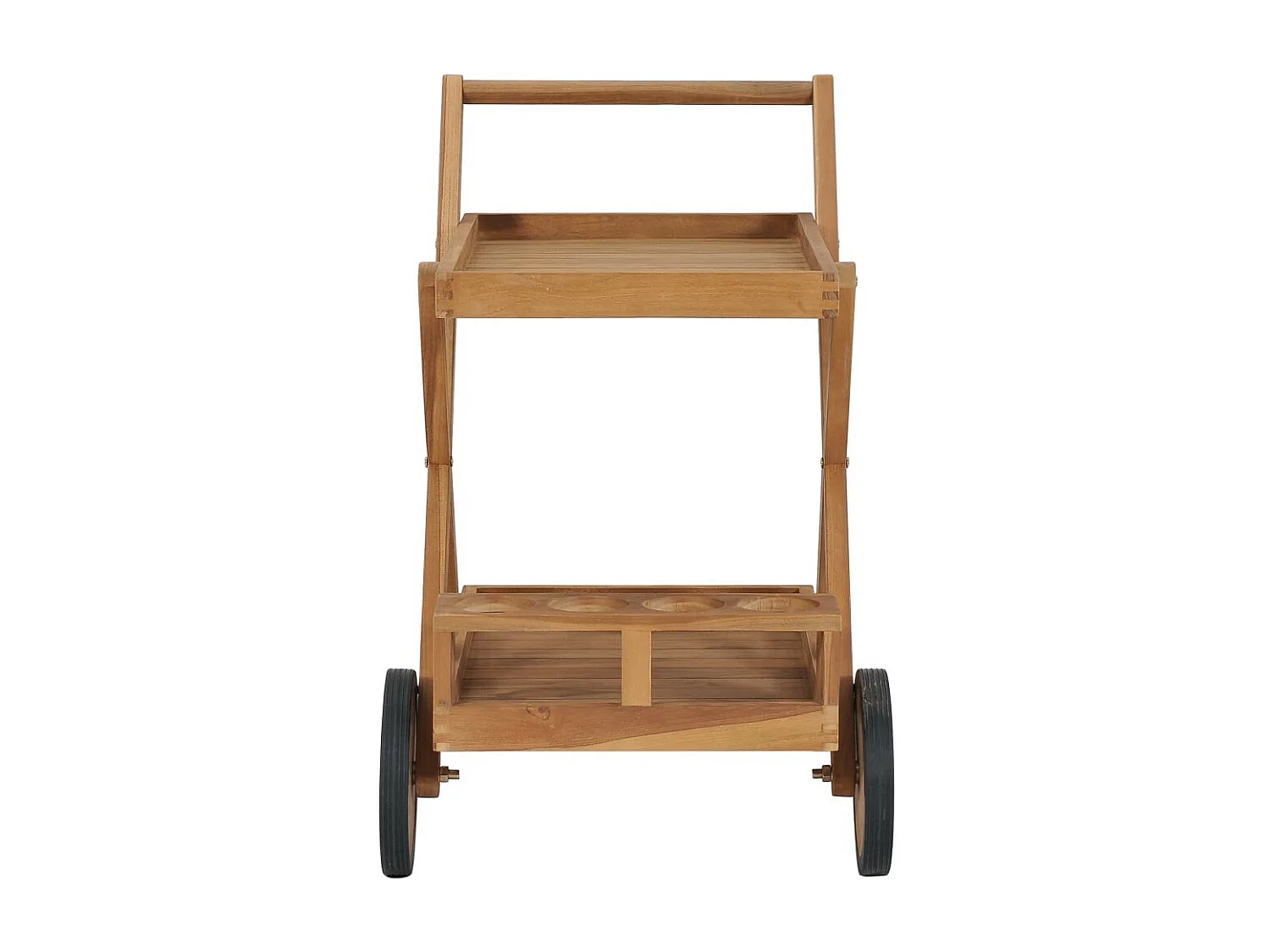 Chariot à thé Bois de teck solide