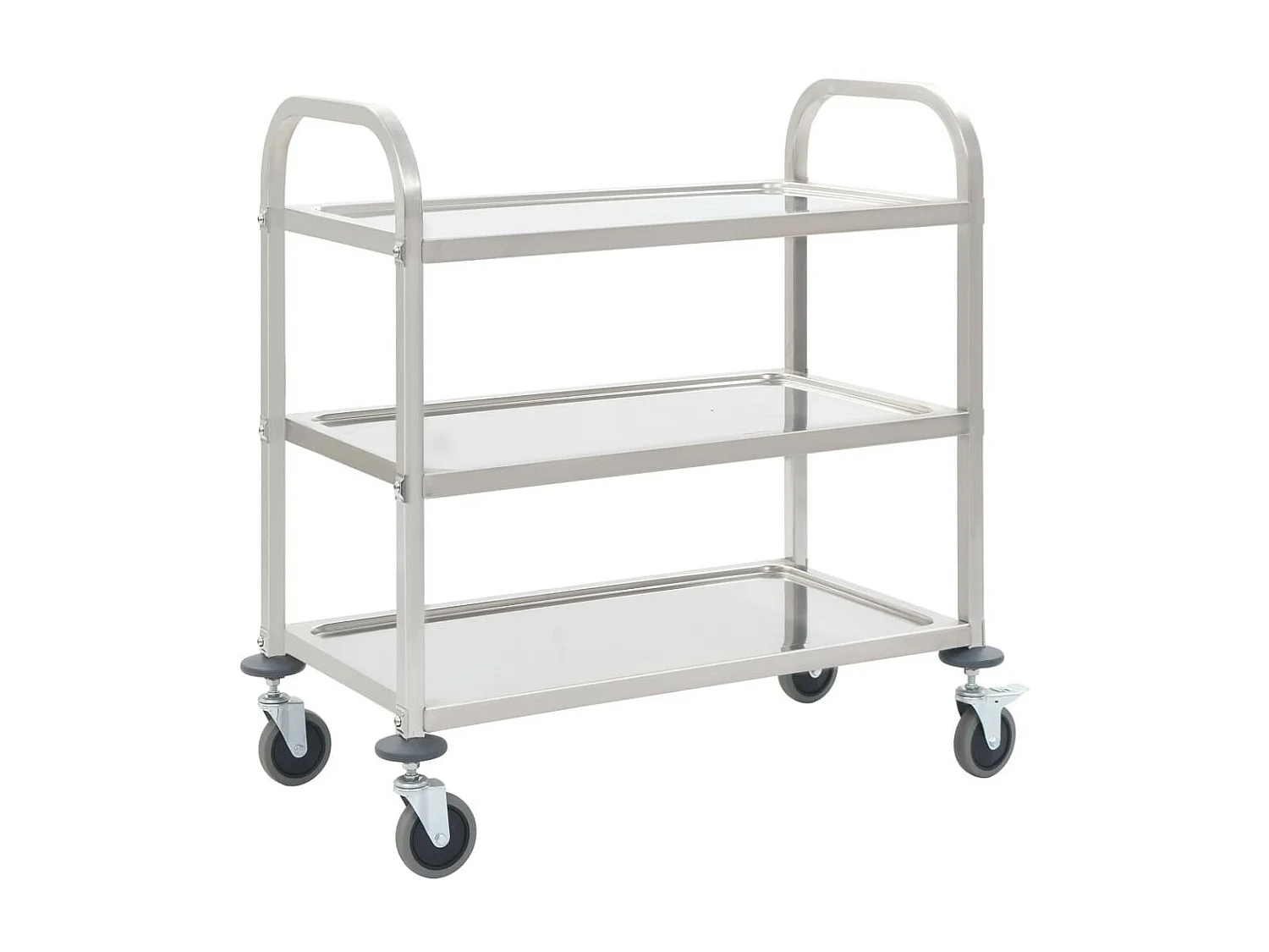 Chariot de cuisine à 3 niveaux 87x45x83,5 Acier inoxydable