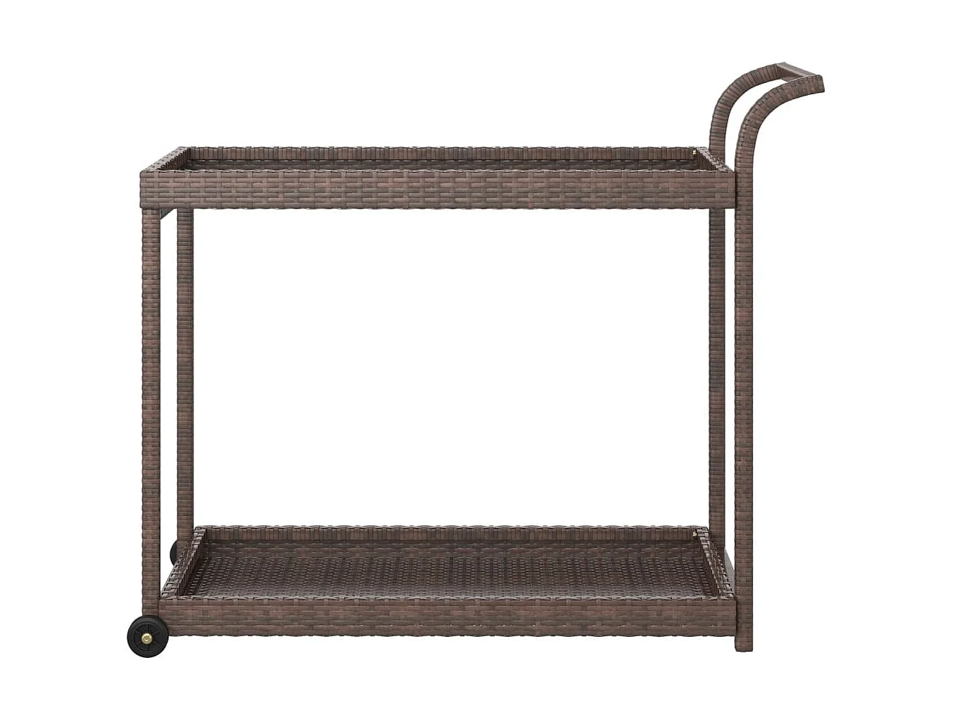Chariot de bar Marron 100x45x83 Résine tressée