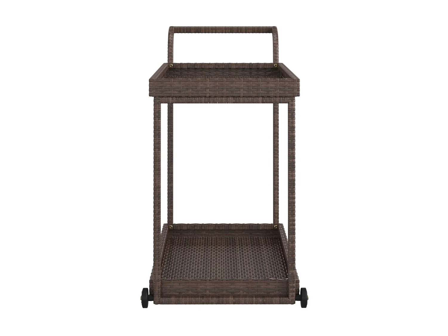 Chariot de bar Marron 100x45x83 Résine tressée