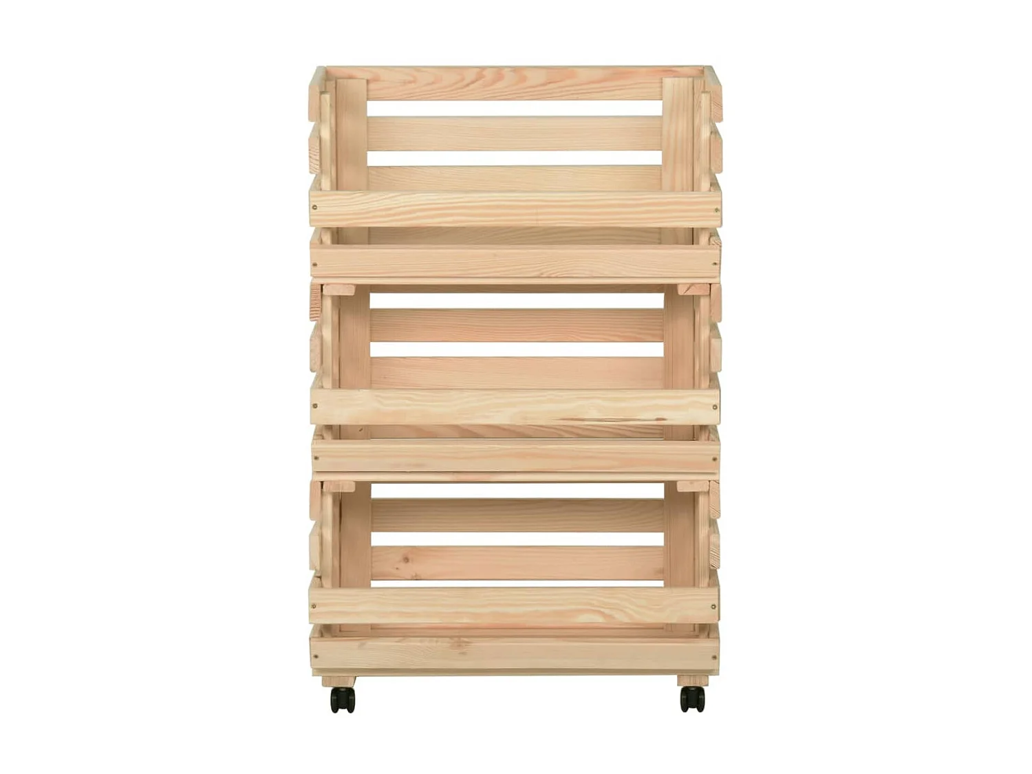 Chariot à légumes 37x30x80 Bois de pin solide