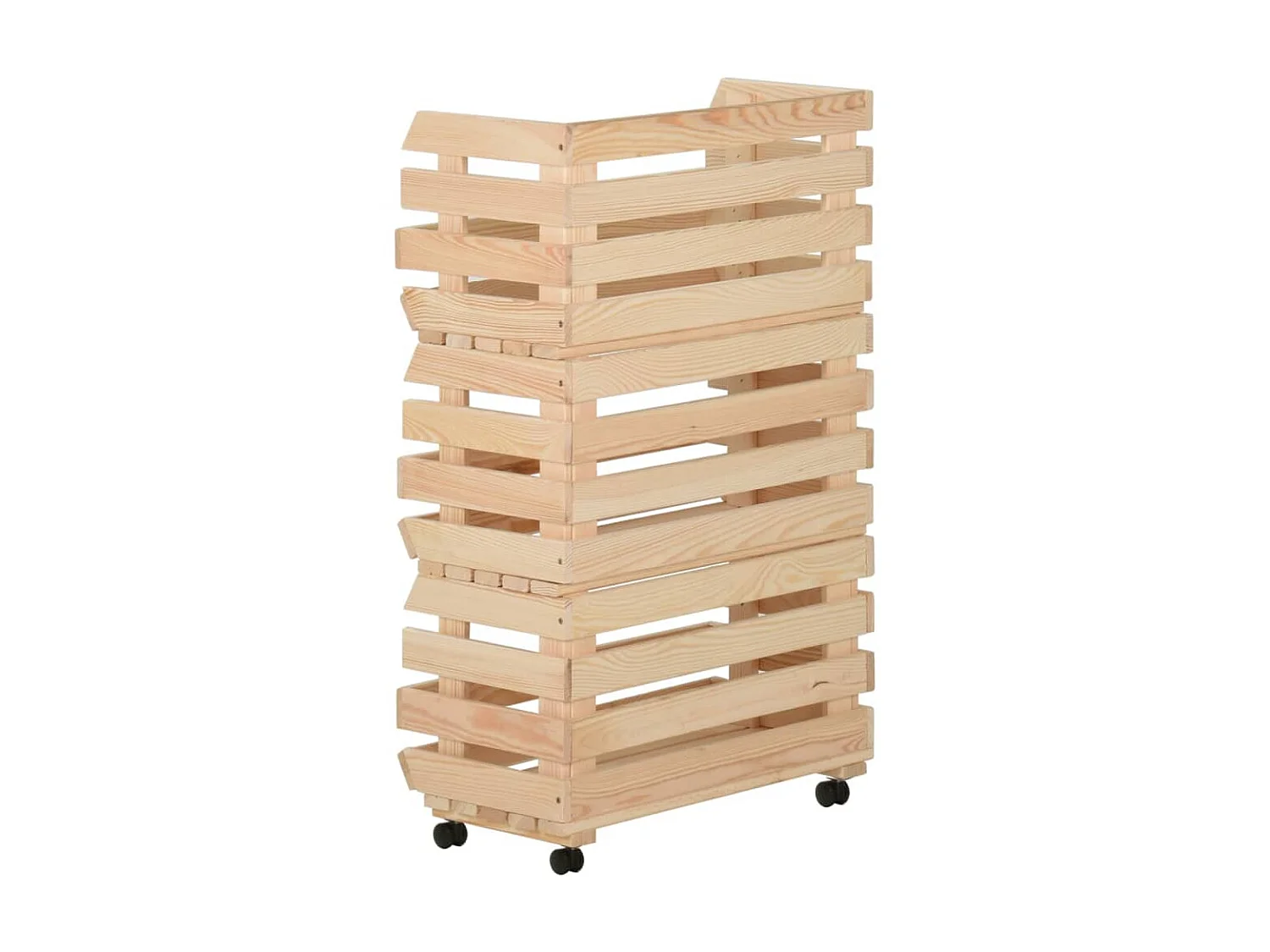 Chariot à légumes 37x30x80 Bois de pin solide