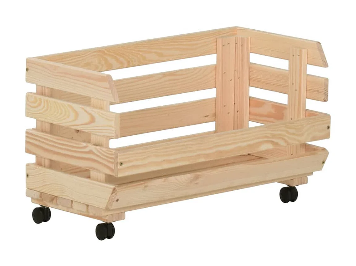 Chariot à légumes 37x30x80 Bois de pin solide