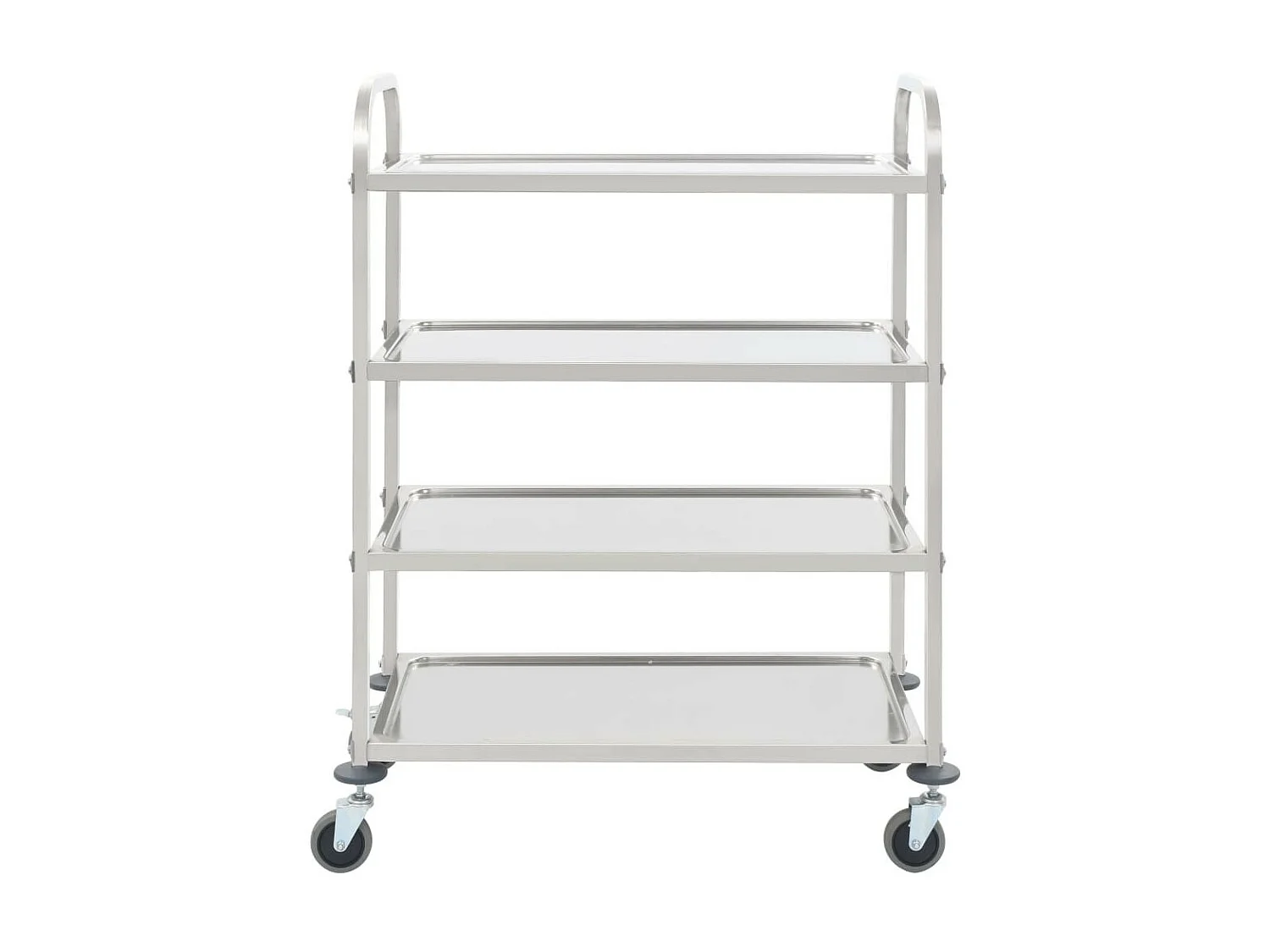 Chariot de cuisine à 4 niveaux 107x55x125 Acier inoxydable