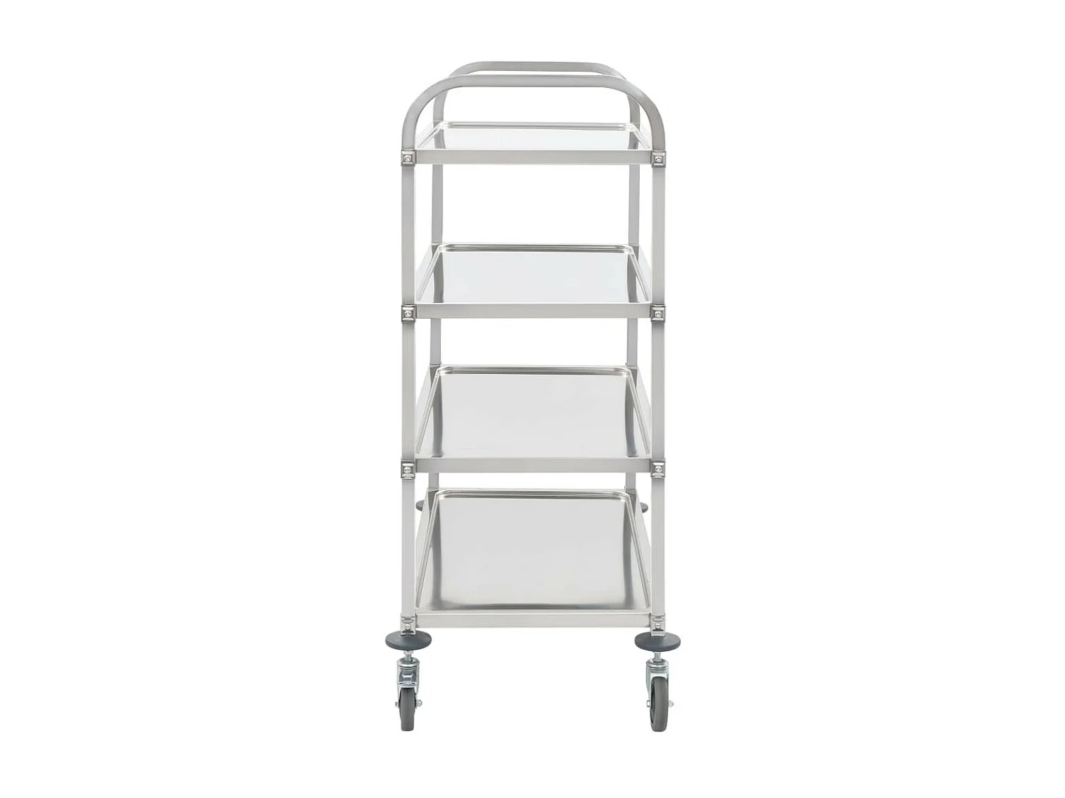 Chariot de cuisine à 4 niveaux 107x55x125 Acier inoxydable