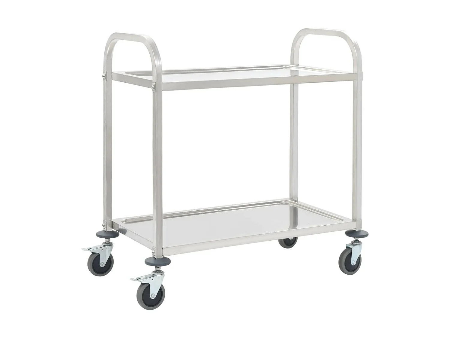 Chariot de cuisine à 2 niveaux 107x55x90 Acier inoxydable