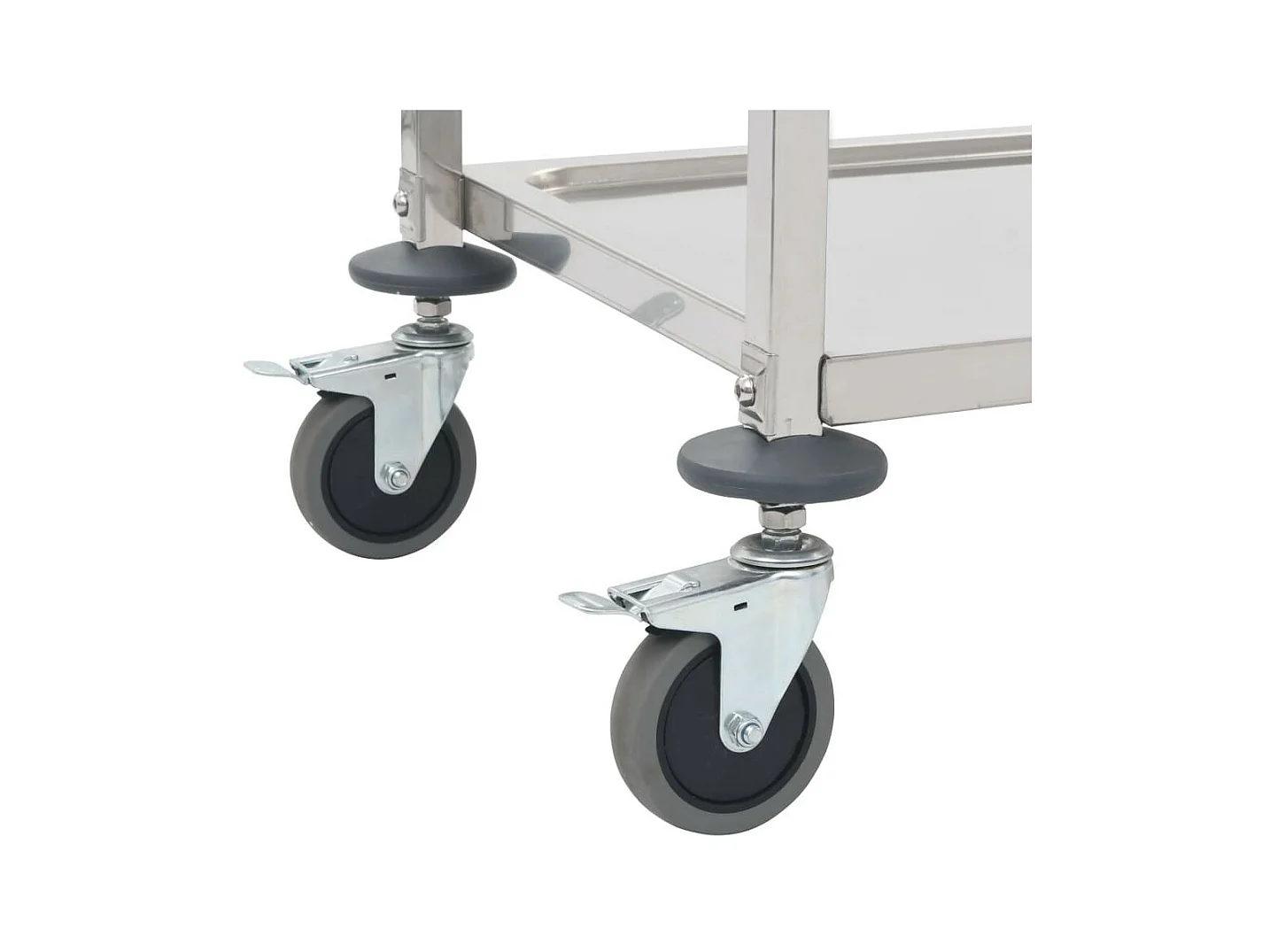 Chariot de cuisine à 2 niveaux 107x55x90 Acier inoxydable