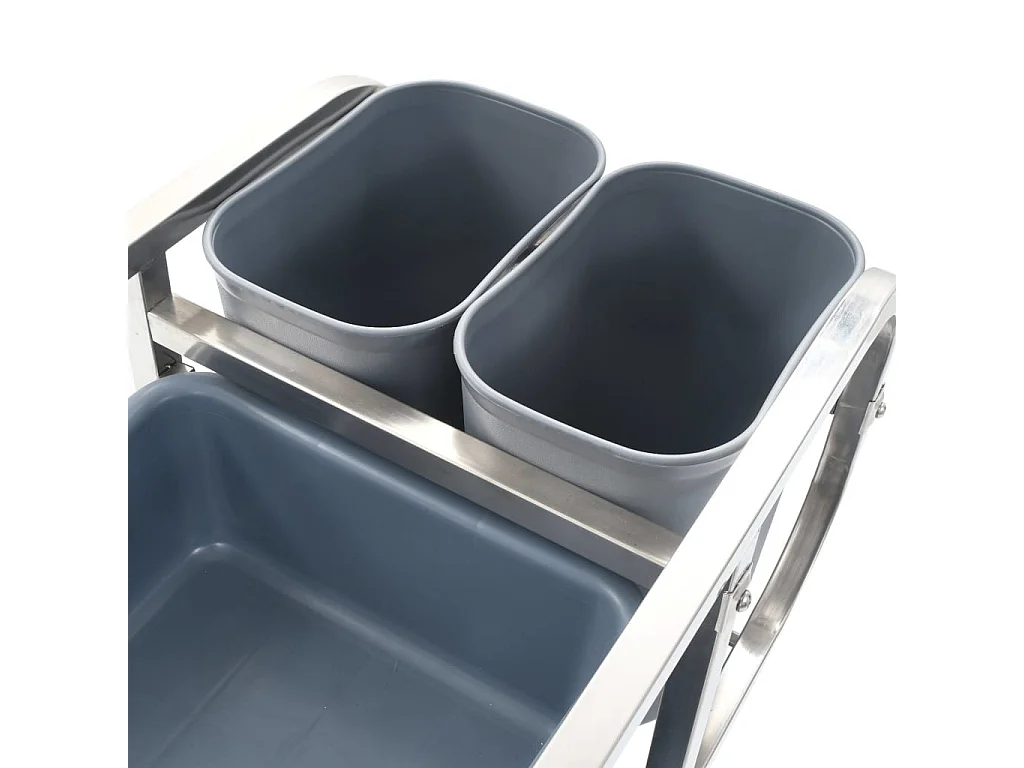 Chariot de cuisine avec récipients en plastique 87x43,5x92