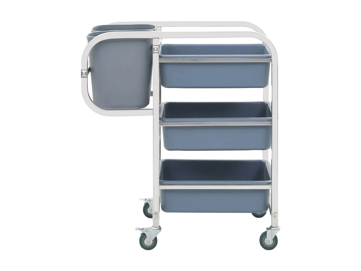 Chariot de cuisine avec récipients en plastique 87x43,5x92