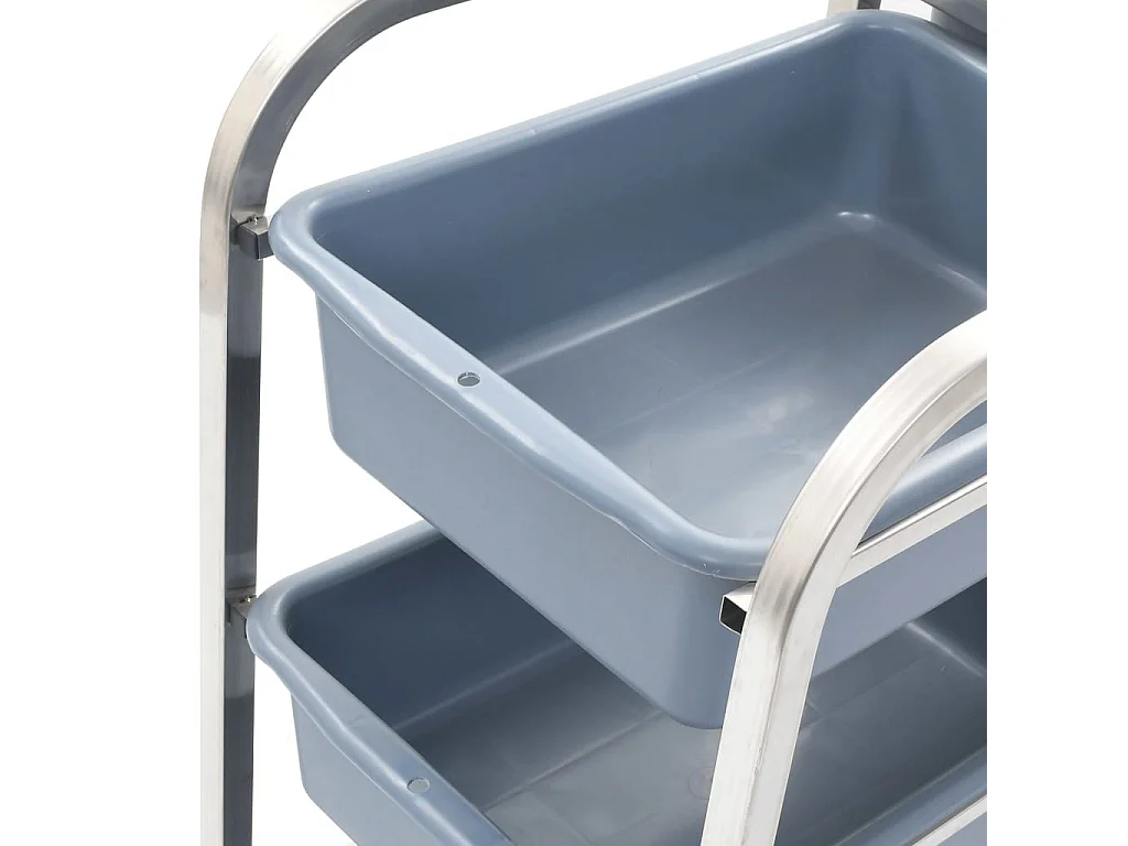 Chariot de cuisine avec récipients en plastique 87x43,5x92