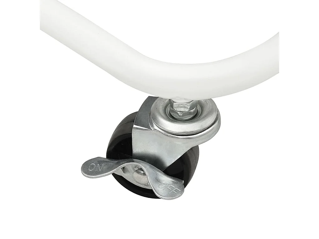 Chariot de cuisine 3 niveaux Blanc 42x25x83,5 Fer et ABS