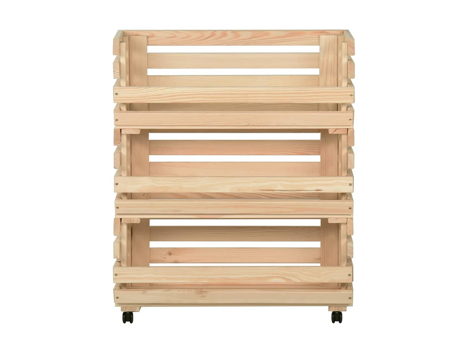 Chariot à légumes 77x30x80 Bois de pin solide