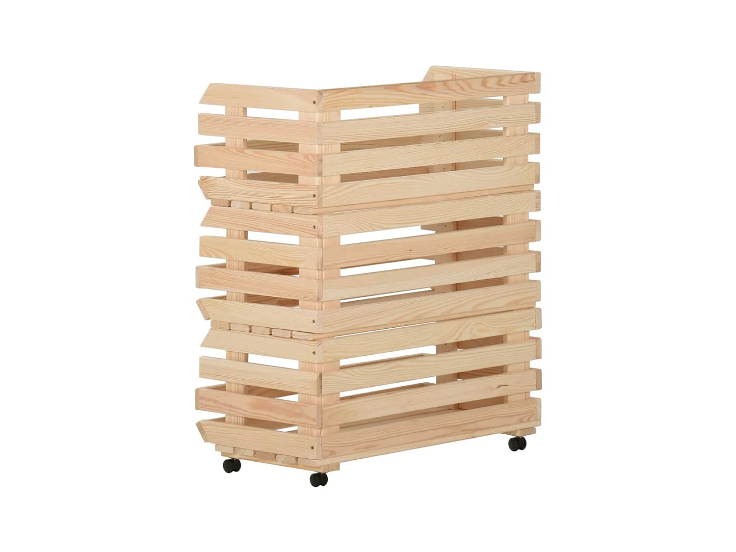 Chariot à légumes 77x30x80 Bois de pin solide