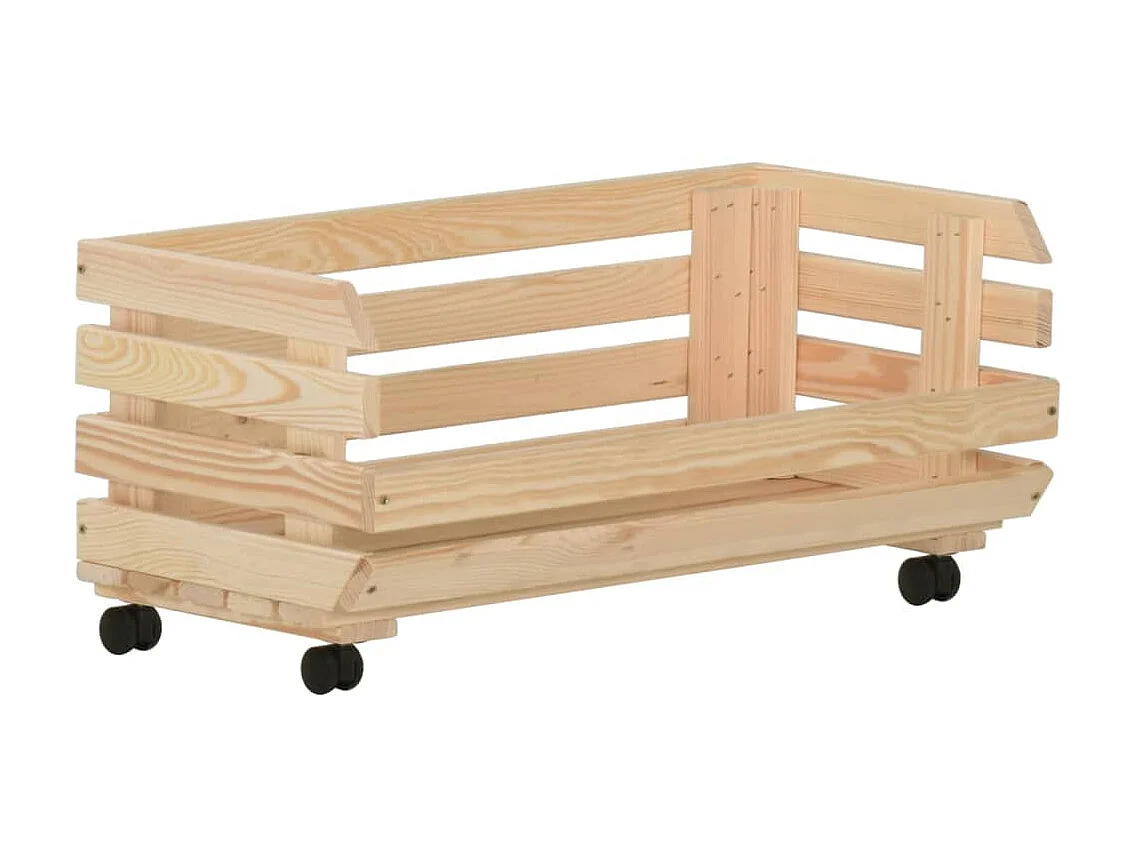 Chariot à légumes 77x30x80 Bois de pin solide