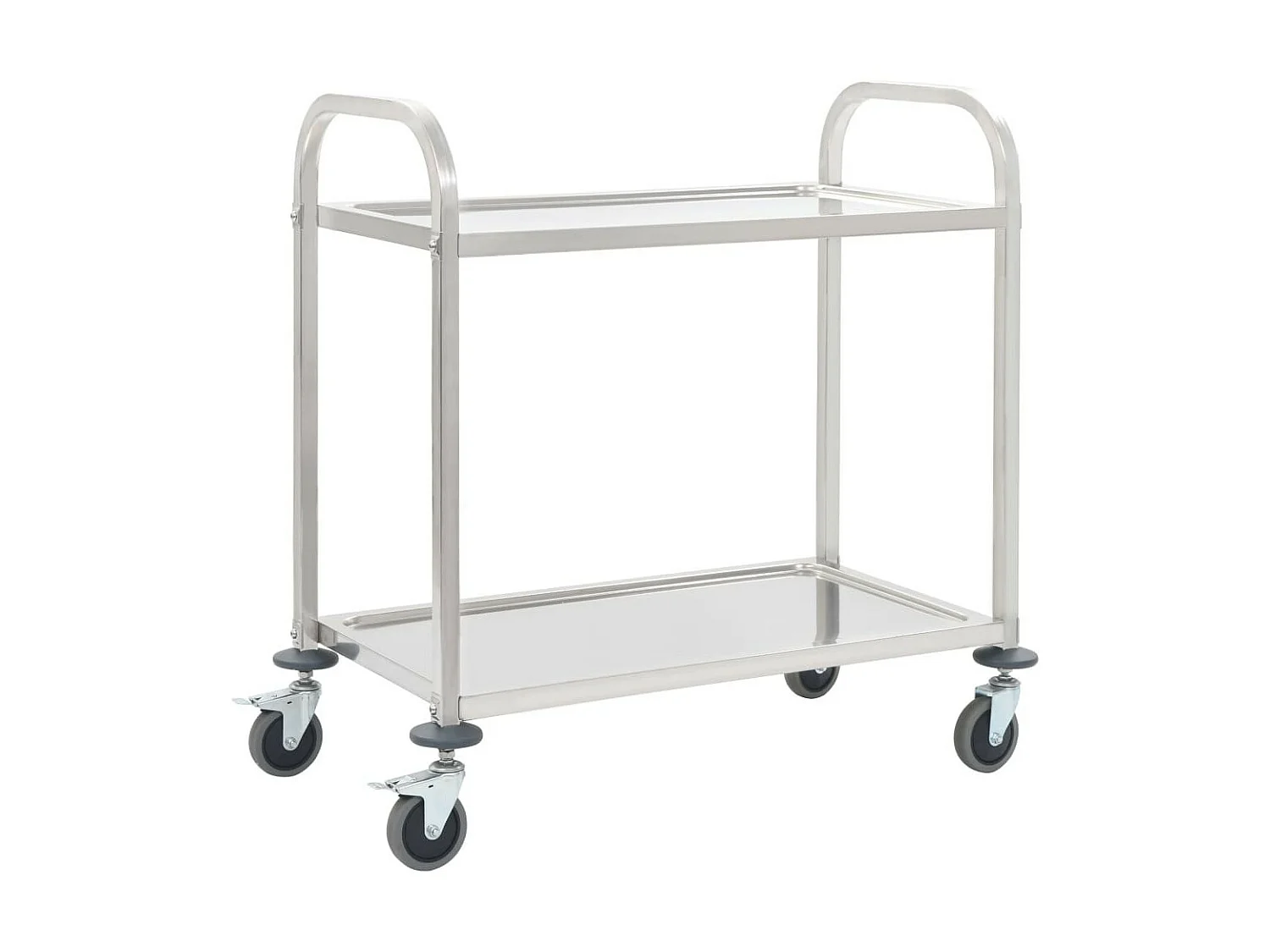 Chariot de cuisine à 2 niveaux 87x45x83,5 Acier inoxydable
