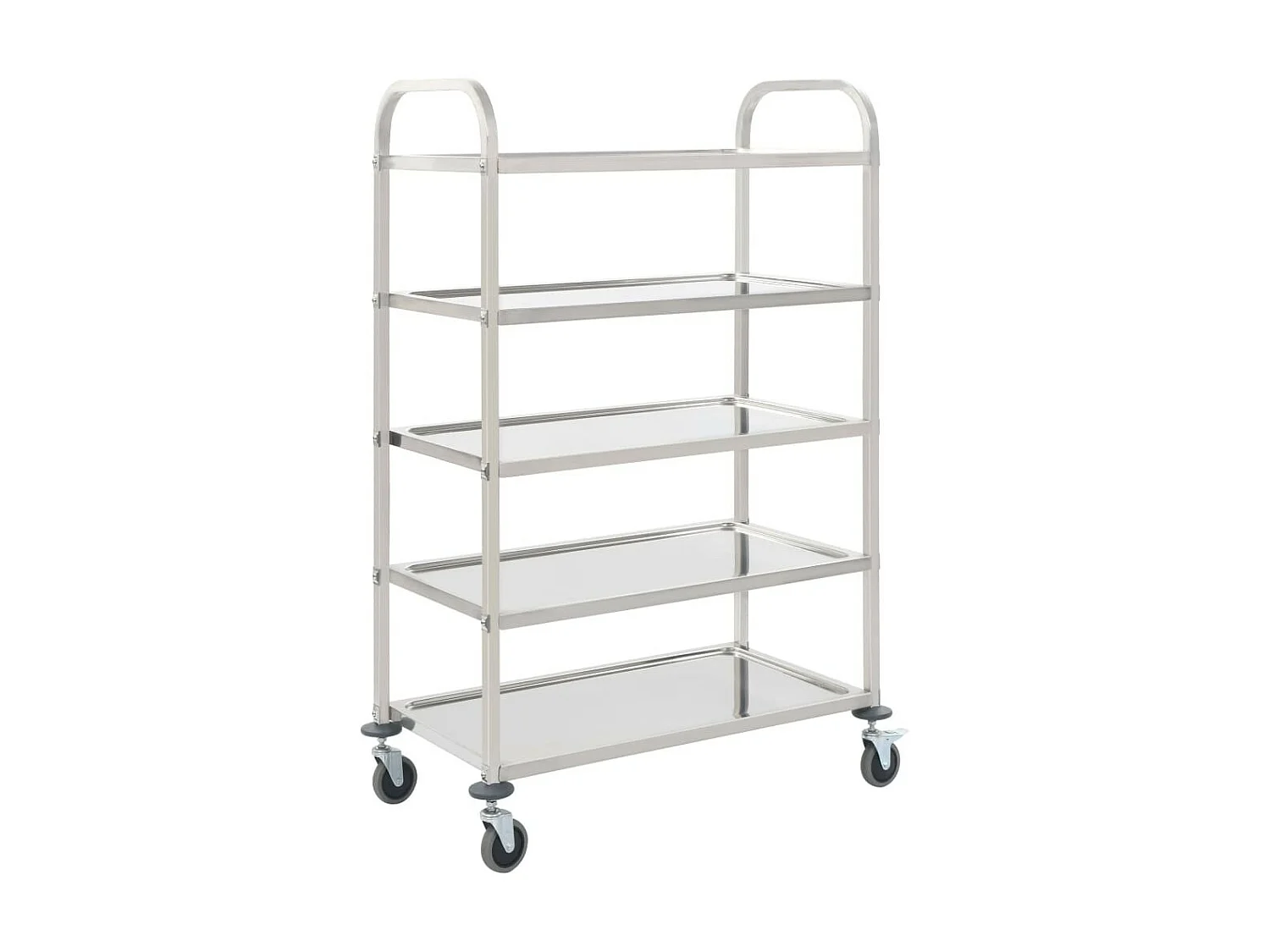 Chariot de cuisine à 5 niveaux 107x55x147 Acier inoxydable