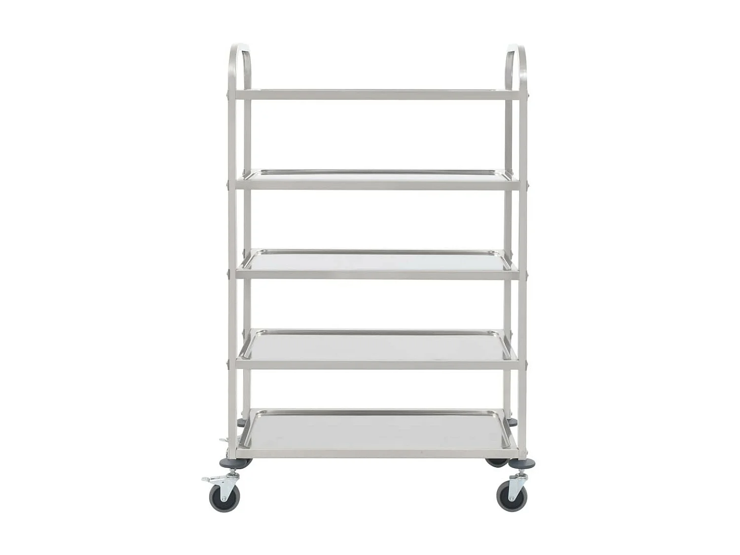 Chariot de cuisine à 5 niveaux 107x55x147 Acier inoxydable