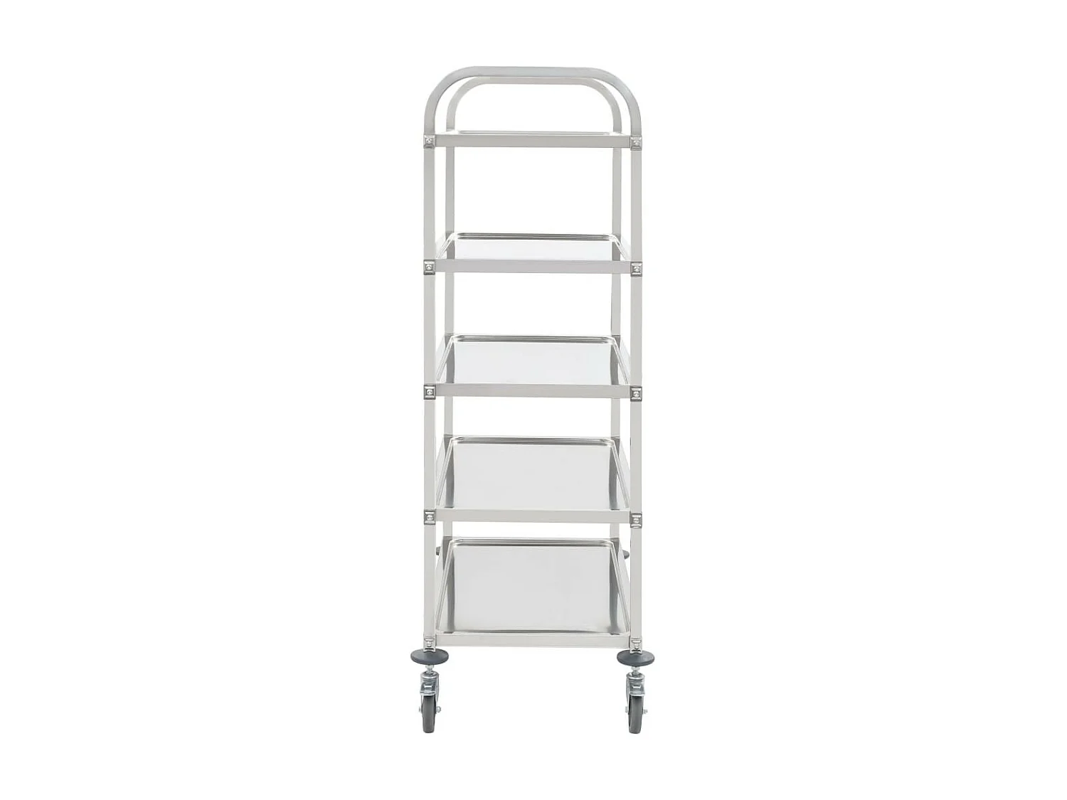 Chariot de cuisine à 5 niveaux 107x55x147 Acier inoxydable