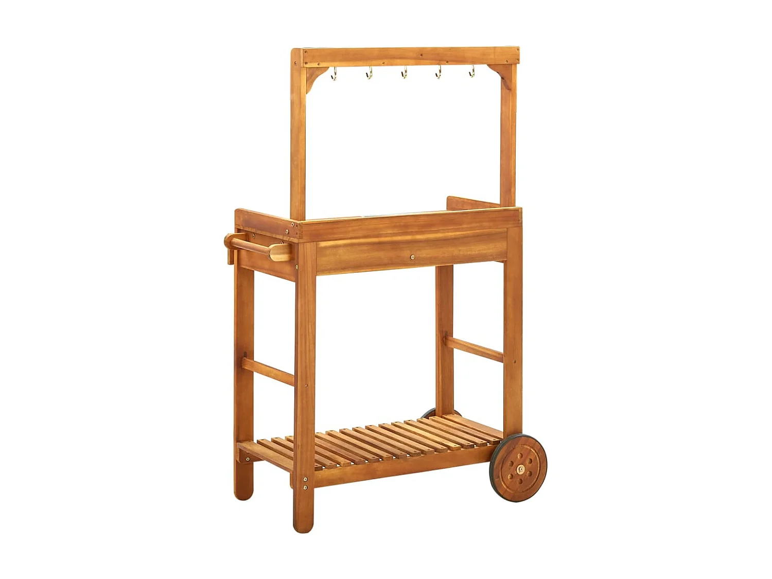 Chariot de cuisine de jardin Bois d'acacia 92x43,5x141,5